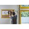 Bi-Office Industrial Ultrabrite Cork Board, 1800x900mm, Yellow Aluminium Frame