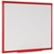 Bi-Office Maya Double Sided Non-Magnetic Gridded Whiteboard, Red Frame, 2400x1200mm