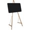 Bi-Office Frameless Double-Sided Chalkboard Drywipe Surface, 90x60cm Black