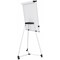 Bi-Office Earth Kyoto Mobile Magnetic Easel, With Paper Roll, With Extendable Arms, Silver