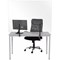 Bi-Office Mobile Duo Magnetic Easel and Grey Felt Board, 1200x700mm