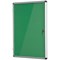 Bi-Office Enclore Green Felt Noticeboard Display Case, 15xA4, Aluminium Frame