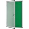 Bi-Office Enclore Green Felt Noticeboard Display Case, 15xA4, Aluminium Frame