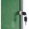 Bi-Office Enclore Green Felt Noticeboard Display Case, 15xA4, Aluminium Frame