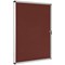 Bi-Office Enclore Burgundy Felt Noticeboard Display Case, 9xA4, Aluminium Frame