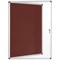 Bi-Office Enclore Burgundy Felt Noticeboard Display Case, 9xA4, Aluminium Frame