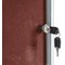 Bi-Office Enclore Burgundy Felt Noticeboard Display Case, 9xA4, Aluminium Frame