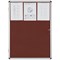 Bi-Office Enclore Burgundy Felt Noticeboard Display Case, 9xA4, Aluminium Frame