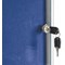 Bi-Office Enclore Blue Felt Notice Board Display Case, 20xA4, Aluminium Frame