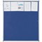 Bi-Office Enclore Blue Felt Notice Board Display Case, 20xA4, Aluminium Frame