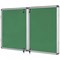 Bi-Office Enclore Green Felt Noticeboard Display Case, 40xA4, Aluminium Frame