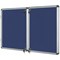 Bi-Office Enclore Blue Felt Notice Board Display Case, 28xA4, Aluminium Frame