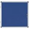 Bi-Office Enclore Blue Felt Notice Board Display Case, 6xA4, Aluminium Frame