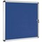 Bi-Office Enclore Blue Felt Notice Board Display Case, 6xA4, Aluminium Frame