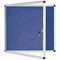 Bi-Office Enclore Blue Felt Notice Board Display Case, 6xA4, Aluminium Frame