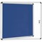 Bi-Office Enclore Blue Felt Notice Board Display Case, 6xA4, Aluminium Frame