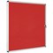 Bi-Office Enclore Red Felt Notice Board Display Case, 12xA4, Aluminium Frame