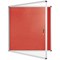 Bi-Office Enclore Red Felt Notice Board Display Case, 12xA4, Aluminium Frame