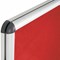 Bi-Office Enclore Red Felt Notice Board Display Case, 12xA4, Aluminium Frame