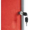 Bi-Office Enclore Red Felt Notice Board Display Case, 12xA4, Aluminium Frame