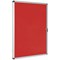 Bi-Office Enclore Red Felt Noticeboard Display Case, 9xA4, Aluminium Frame