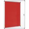 Bi-Office Enclore Red Felt Noticeboard Display Case, 9xA4, Aluminium Frame