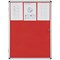 Bi-Office Enclore Red Felt Noticeboard Display Case, 9xA4, Aluminium Frame