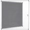 Bi-Office Enclore Grey Felt Notice Board Display Case, 12xA4, Aluminium Frame