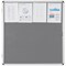 Bi-Office Enclore Grey Felt Notice Board Display Case, 12xA4, Aluminium Frame