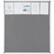 Bi-Office Enclore Grey Felt Notice Board Display Case, 20xA4, Aluminium Frame