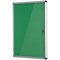 Bi-Office Enclore Green Felt Noticeboard Display Case, 9xA4, Aluminium Frame