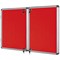 Bi-Office Enclore Red Felt Noticeboard Display Case, 40xA4, Aluminium Frame