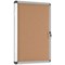 Bi-Office Earth Enclore Cork Board Display Case, 6xA4, Aluminium Frame