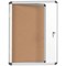 Bi-Office Earth Enclore Cork Board Display Case, 6xA4, Aluminium Frame