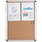 Bi-Office Earth Enclore Cork Board Display Case, 6xA4, Aluminium Frame