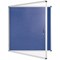 Bi-Office Enclore Blue Felt Notice Board Display Case, 12xA4, Aluminium Frame