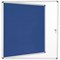 Bi-Office Enclore Blue Felt Notice Board Display Case, 12xA4, Aluminium Frame