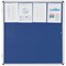 Bi-Office Enclore Blue Felt Notice Board Display Case, 12xA4, Aluminium Frame