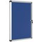 Bi-Office Enclore Blue Felt Notice Board Display Case, 4xA4, Aluminium Frame