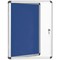 Bi-Office Enclore Blue Felt Notice Board Display Case, 4xA4, Aluminium Frame