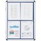 Bi-Office Enclore Blue Felt Notice Board Display Case, 4xA4, Aluminium Frame