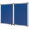 Bi-Office Enclore Blue Felt Notice Board Display Case, 40xA4, Aluminium Frame