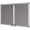 Bi-Office Enclore Grey Felt Noticeboard Display Case, 40xA4, Aluminium Frame