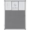 Bi-Office Enclore Grey Felt Noticeboard Display Case, 40xA4, Aluminium Frame