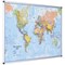 Bi-Office Maya Magnetic World Map Board, 1200x900mm