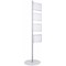 Bi-Office Floor Standing Aluminium Post Snap Display, A4, Pack of 4