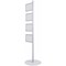 Bi-Office Floor Standing Aluminium Post Snap Display, A4, Pack of 4