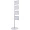 Bi-Office Floor Standing Aluminium Post Snap Display, A4, Pack of 4