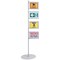 Bi-Office Floor Standing Aluminium Post Snap Display, A4, Pack of 4