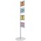 Bi-Office Floor Standing Aluminium Post Snap Display, A4, Pack of 4